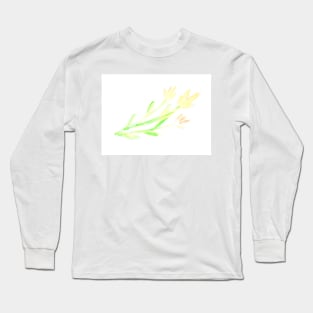 Flower, flowers, watercolor, art, plant, nature, garden, spring, summer, drawing Long Sleeve T-Shirt